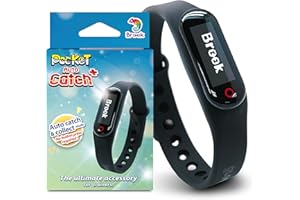 Brook Pocket Auto Catch Plus+Spin Catching Poke Mon Recogiendo artículos Pulsera Pulsera Accesorio recordatorio para desconexión, Capacidad de batería Pantalla