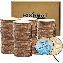 100 Pezzi Dischi Di Legno Grezzo - Fette Legno Naturali Con Corteccia Per Decorazioni Fai Da Te - Foto 8