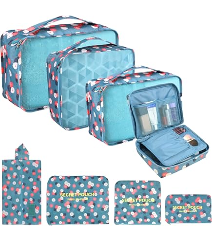 Set Organizer Valigie 11 Pezzi - Cubi Compatti Impermeabili Per Viaggio Con Borse Liquidi - Beige - Foto 11