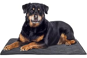 MABOZOO Lit Durable et Anti-Mastication pour Chien, Tapis de Cage Indestructible pour mâcheurs agressifs, Lavable Taille XL, imperméable pour Niche, Noir, 71,1 x 104,1 cm