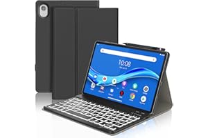 IVEOPPE Tastiera Lenovo Tab M10 FHD Plus 10.3", [TB-X606F/ TB-X606X], Layout Italiano, Custodia Tastiera Retroilluminazione Bluetooth per K10 Plus 10.3" TB-X6C6F, Nero