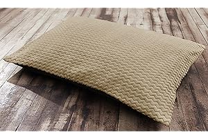 ASHLEY MILLS Large Jumbo Floor Garden Indoor Cushion Soft Hollow Fibre Chunky Filled Booster (58cm x 85cm, Chevron Faux Fur Beige)