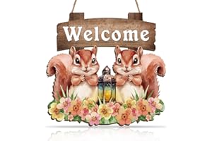 ANHUIB Willkommensschild Haustür Frühling Welcome Schild Outdoor Bunt Blume Willkommensschild Herzlich Willkommen Schild Blume Holzschild Plaque Garten Dekoration Willkommen Türschilder Hängenden Deko