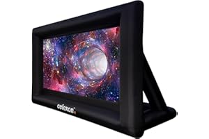 140 “ Zoll Outdoor-Leinwand celexon INF200 16:9 | 310 x 174cm | 4K Full HD | selbstständig aufblasbar in ca. 35 Sek.; für mobile Beamer-Projektionen draußen im Garten | inkl. Gebläse + Transporttasche