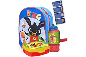 ICE TOYS Rucksack Kinder Kindergarten Set Snackhalter Trinkflasche Aufkleber Namensschilder