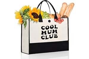 Juratar Mothers Day Gifts for Mum, Mum Birthday Gifts, Canvas Tote Bag Mum Gifts from Daughter＆ Son, Presents for Mum, Shoulder Bag for Mum