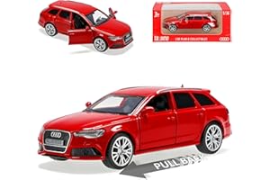 Generisch A*U*D*I A6 RS6 C7 Avant Kombi Rot 2010-2018 1/36 Tayumo Modell Auto mit oder ohne individiuellem Wunschkennzeichen