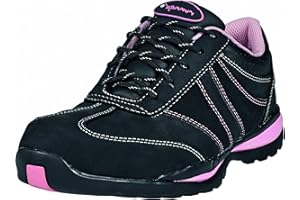 ruNNex Women's Safety Shoes S2 GirlStar Work Shoes Perfect for Women, 39, Black, 5280