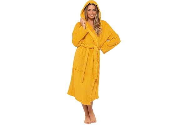 CityComfort Peignoir Femme, Peignoir de Bain Femme en Coton Eponge Doux et Absorbant