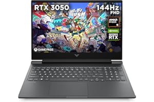 HP Victus 16" Gaming Laptop, AMD Ryzen 5-7640HS, 16 GB RAM, 512 GB SSD, NVIDIA GeForce RTX 3050 Graphics, FHD IPS Display, 144Hz, Up to 9 hrs battery, Win 11, Mica Silver, 16-s0000sa