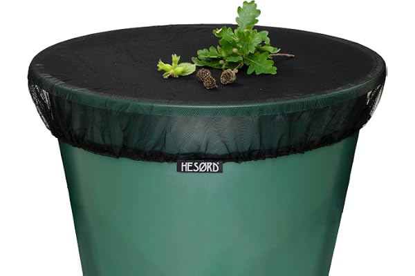 Housse pour Tonneau d'eau/Filet de Protection avec Bande Élastique - Couverture Anti-Moustique & Animaux pour Récupérateur d'eau de Pluie - diamètre 80 cm