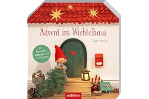 Advent im Wichtelhaus: Ein Adventskalender mit 24 Klappen | Hochwertiger Aufsteller in Häuschenform mit 24 Klappen für alle kleinen Wichtelfreunde