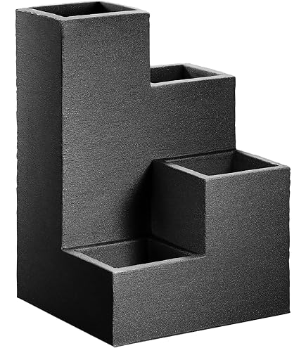 Spetebo Spirale per erbe aromatiche in metallo con ruggine naturale, 38 x 36 cm, scala rotonda con 4 camere, decorazione da giardino, fioriere per piante e piante