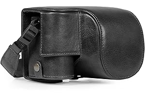 MegaGear Ever Ready etui na aparat z prawdziwej skóry kompatybilne z Nikon Z30 (czarne)
