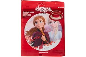 Dekora-114383 Decorazioni Ostia per Torta di Compleanno-Disegno Disney Frozen II, Diametro 20 cm, Multicolore, taglia única, 114383