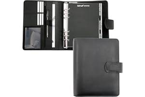 bind Terminarz systemowy A5, w zestawie kalendarz w systemie 1 tydzień = 2 strony, bydlęca skóra nappa, czarny T5