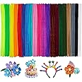 Ainiv 200PCS Pipe Cleaners for Craft, 30cm Multi-color Crafting Pipe Cleaners, Fuzzy Sticks Craft Supplies, Chenille Stems for DIY, Arts & Crafts for Creative Handmade DIY Decorations-20 Colors