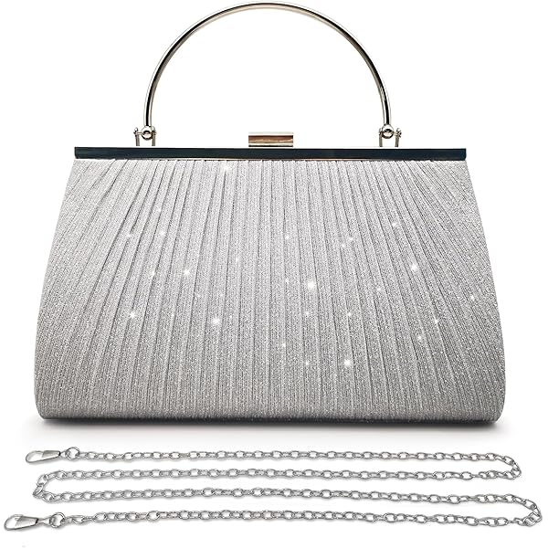 De Fiesta Bolso Plateado Amazon Bolso Plateado Bolso De Noche