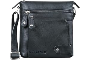 STILORD 'Cameron' Kleine Leder Umhängetasche Vintage Messenger Bag Ledertasche DIN A5 8,4 Zoll Tablettasche Handtasche Cross Body Bag Retro Ledertasche