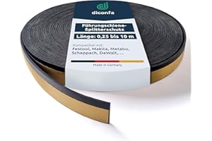 diconfa PROFILINE Splitterschutz GUMMI - LÄNGE: 0,25m bis 10m - kompatibel mit Makita Führungsschiene 194418-6 - KLEBER: gelb, gitterverstärkt - AUSWAHL: 1410mm (1,41m) - Spanreißschutz