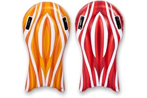 SLOOSH 2 Stück Aufblasbare Boogie-Boards für Schwimmen, Kinderschwimmbecken, Schwimmen Lernen Wasserbretter, Bodyboard Kinder, Luftmatratze Wasser Kinder, Surfbrett aufblasbar