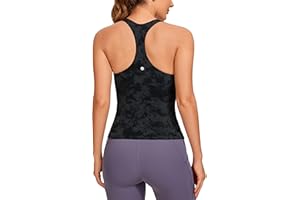 CRZ YOGA Butterluxe Canottiere da Allenamento da Donna con Parte Superiore Scollata sul Reggiseno