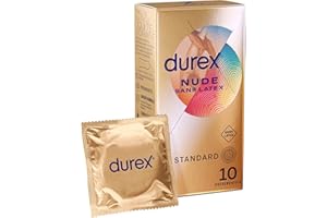 Durex NUDE SANS LATEX - 10 Préservatifs Sensation Peau Contre Peau