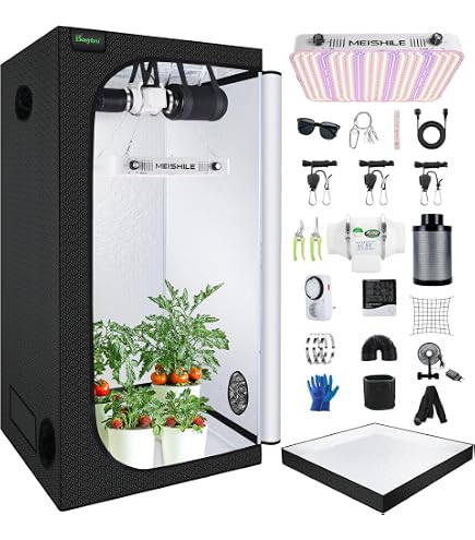 Tenda per la coltivazione di funghi, box per la coltivazione di funghi da interno con luce