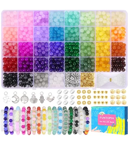 Lot De 200 Perles Pierres Naturelles 8mm - Chakra, Lave Noire, Jaspe - Pour Création De Bijoux DIY