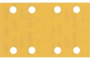 Bosch Professional 10 x Lijas Expert C470 con 8 agujeros, para Madera dura, Pintura sobre madera, 80 x 133 mm, Grano 400, Accesorios Lijadora orbital