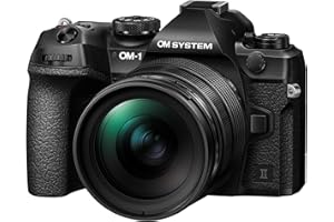 OM SYSTEM OM-1 Mark II Micro Four Thirds System Camera, 20 MP BSI Stacked Sensor, 5-Axis Image Stabilisation, Black with M.Zuiko Digital 12-40mm f2.8 PRO II lens