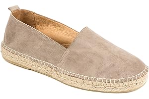 weltenmann Ibiza – Espadrillas Slip-on in Pelle Scamosciata con Borsa di Stoffa, 41-46, Handmade in Spain