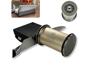 HONE KNIFE SHARPENER 𝗛𝗢𝗡𝗘 Knife Sharpener, Engineered in Canada, with Ball Bearings, Helps Repair and Restore Blades, Detachable Two-Sided Diamond Sharpening Plates