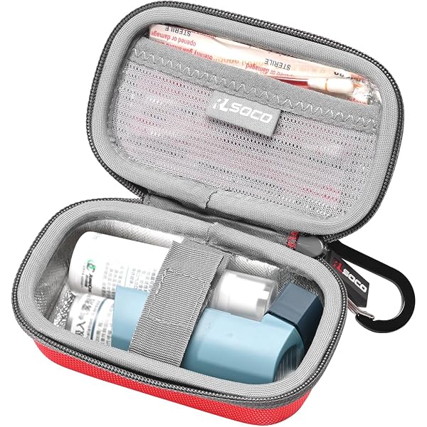 Trousse Rigide EVA Pour Inhalateur Asthme - PAI Enfant/Adulte, Nébuliseur - Fermeture Éclair Résistante (Licorne)