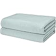 AmazonBasics Quick-Dry Bath Towels - 100% Cotton - 400 GSM - Pack of 2, Ice Blue