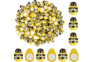 DECORDWELL 200 Abeille Bois Mini Abeille décoration 9*13mm, Abeilles en Bois Auto-adhésif, Petite Abeille Disperser décoration Abeille embellissements pour l’Artisanat Scrapbooking Chapeau décoration