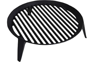 Morsø Tuscan Grill Grate 2.0 - cast iron grill grate, grill attachment for barbecue and outdoor oven, in a clean design, Ø 31.8 cm, black