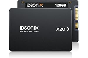 iDsonix 128GB SSD SATA 2.5" Disco Duro Interno, Velocidad de Lectura con hasta 450MB/s, con 3D NAND Flash y Gestión de Energía, para Computadoras Portátiles y de Escritorio (PC) - X20