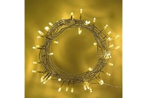 SHATCHI 20 Warm White LED Lights Clear Cable Battery Operated Fairy String Christmas Tree Wedding Party Birthday Garden Party Window Decorations