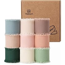 Chiffon Geschenkband 4 Cm X 5 M - 3 Rollen, Mehrfarbig, Für Hochzeit, Taufe, DIY & Geschenkverpackung