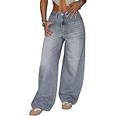 Glossia Denim Baggy Jeans for Woman | Wide Leg Jeans for Women | High Waist Jean's for Woman | Loose Fit Plus Size Denim Ladi