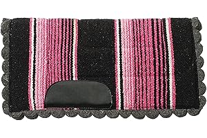 WEAVER LEATHER Weaver Equine, Almohadilla de sillín Occidental de Caballo Navajo Festoneado de 58 x 58 cm, Absorbe los Golpes para protección, Suministros equinos Resistentes, Rosa