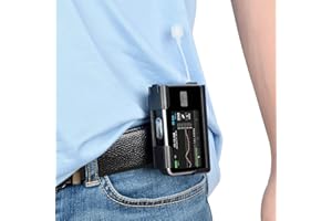 iGuerburn 360° drehbare Etui für Tandem tslim X2, Insulinpumpenhalterung für t:Slim/t:Slim G4, kein einfaches Herausfallen & Brechen Pumpenzubehör(Schwarz)