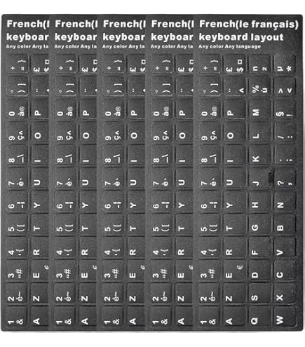 KIT ADESIVO TASTIERA ITALIANA STICKERS ADESIVI PER PC COLORE NERO PVC - Foto 8