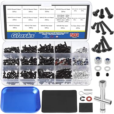 Yosoo 50 Perni Clip In Acciaio Inox Per Carrozzeria RC – Per Auto Modellismo 1/10 1/12 1/16 – Ricambi Universali - 2