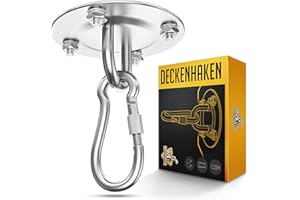 MEISTERFAKTUR Crochet de plafond pour sac de frappe - Charge maximale : 400 kg - Support de sac de frappe résistant à la bombe - Support de plafond idéal pour la suspension du sac de frappe - Avec instructions en allemand (français non garanti)