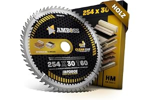 Cirkelsågklinga av hårdmetall 254 x 30 mm, tand 60 växeltand för trä, fintandad passar: Bosch GTS 10, PTS 10, PTS 100 T.GTS 254 Woodster ST110 Triton TWX7CS001 Einhell TE-SM 36 10