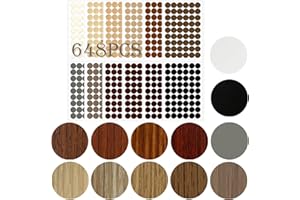 ZFKXGS 648PCS Cache Vis 12 Colore Cache Trou Meuble Adhesif Decoratif Plastique Cache Couvre Vis Trou Capuchons Autocollant Meuble Réparation pour Bois Armoires Tiroir Table Placards, Diamètre 21mm