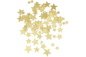 ENLACE Stern Konfetti Weihnachten Streudeko 3 Größen Glitzer Sterne Konfetti Geburtstag,100 Stück Goldene Sterne Deko Tischdeko,4cm Sterne Streudeko für Weihnachten,Geburtstag,Hochzeit,Silvester