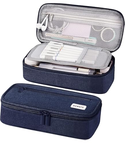 Big Capacity Pencil Case Mit 3 Fächern – 22,5x9x11 Cm Für Schule & Reisen